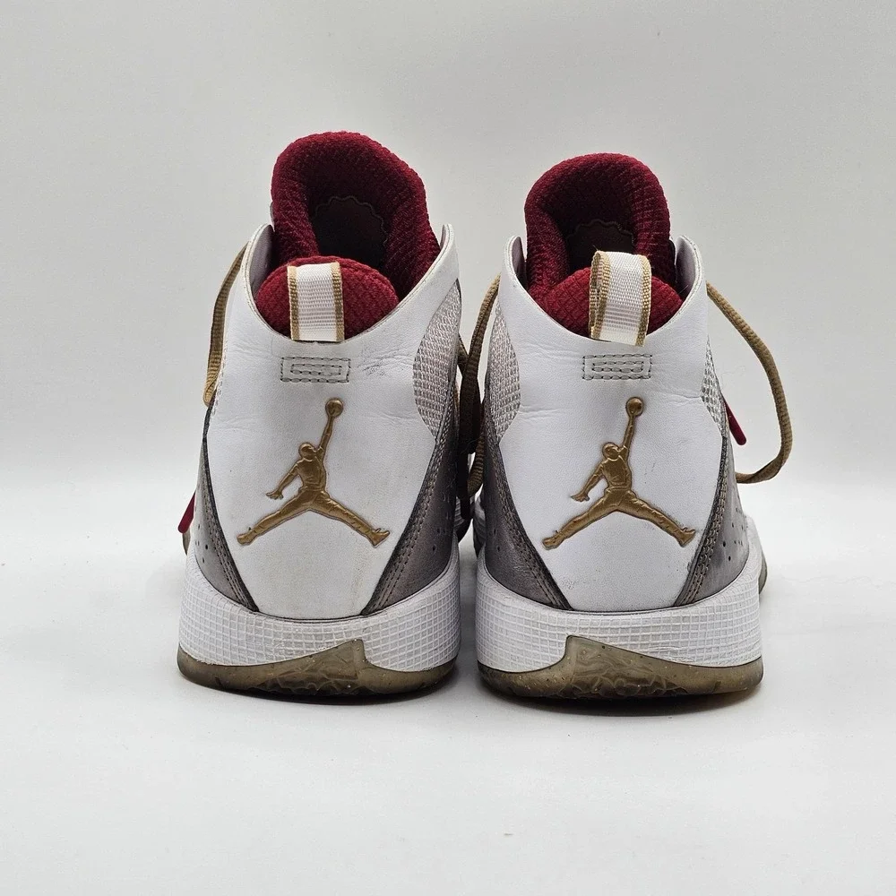 Jordan Air Jordan Shoes Mens Size 10 Gray White Mid Top Basketball 2010 Sneakers